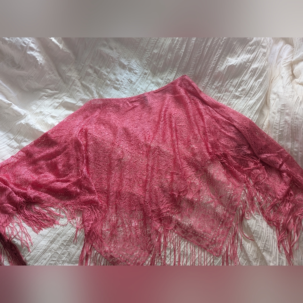 Pink doily Trixxi Swim cover up/ surong